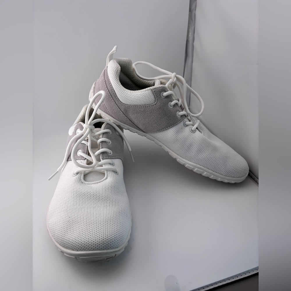 Saguaro Wish Ⅰ - Barefoot Shoes white with gray trim size 41 zero drop tie up